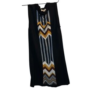 Missoni target Chic Black Dress with Chevron Pattern small